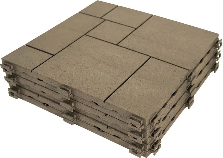 Multy Home Gumová dlaždica STONE MOSAIC 30 x 30 cm, hnedý dub