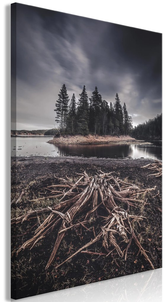 Artgeist Obraz - Wooded Island (1 Part) Vertical Veľkosť: 20x30, Verzia: Premium Print