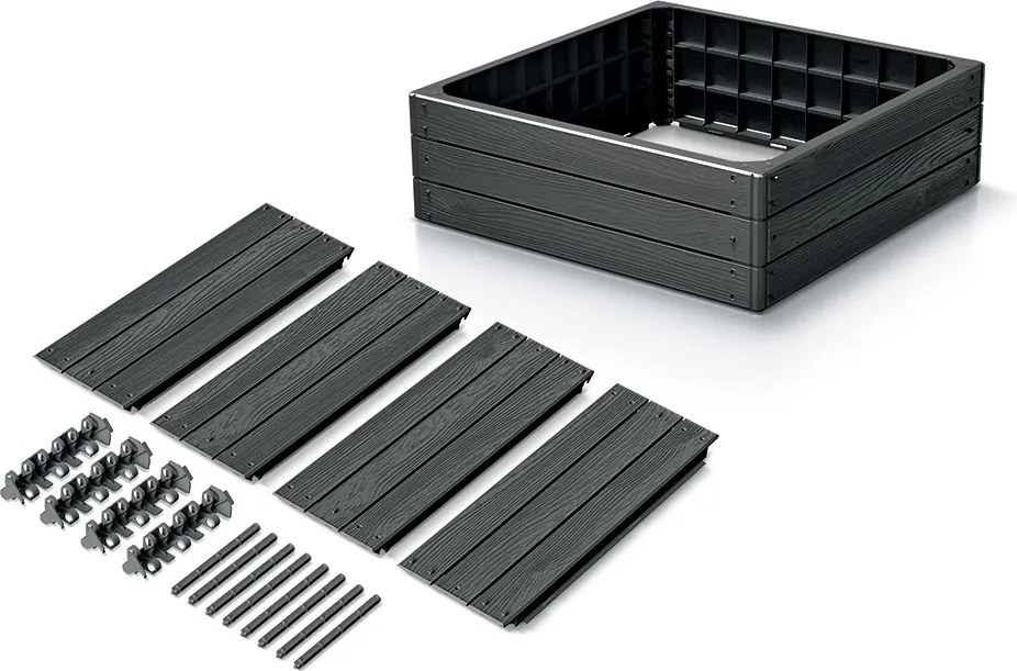 Vyvýšený záhon BASE WOODY 75,6 cm tehlovo hnedý