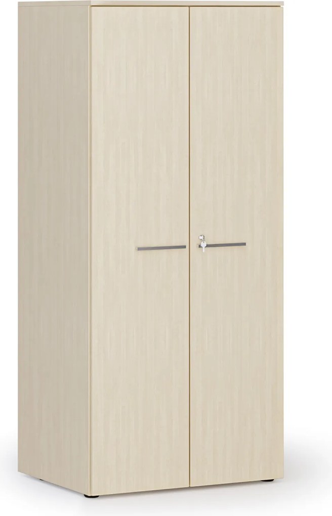 Kancelárska policová skriňa PRIMO WOOD s dverami, 1781 x 800 x 600 mm, breza