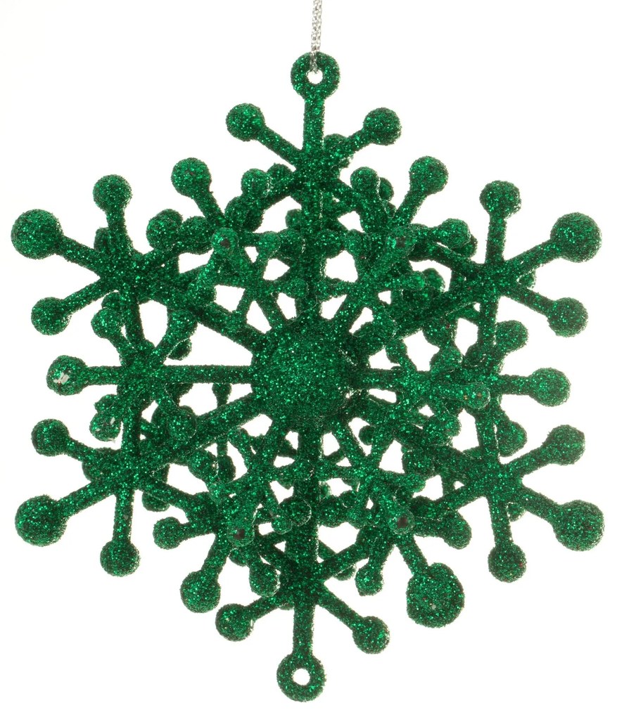 VIANOČNÁ DEKORÁCIA SPLICE SADA 6KS 10X10 CM ZELENÁ