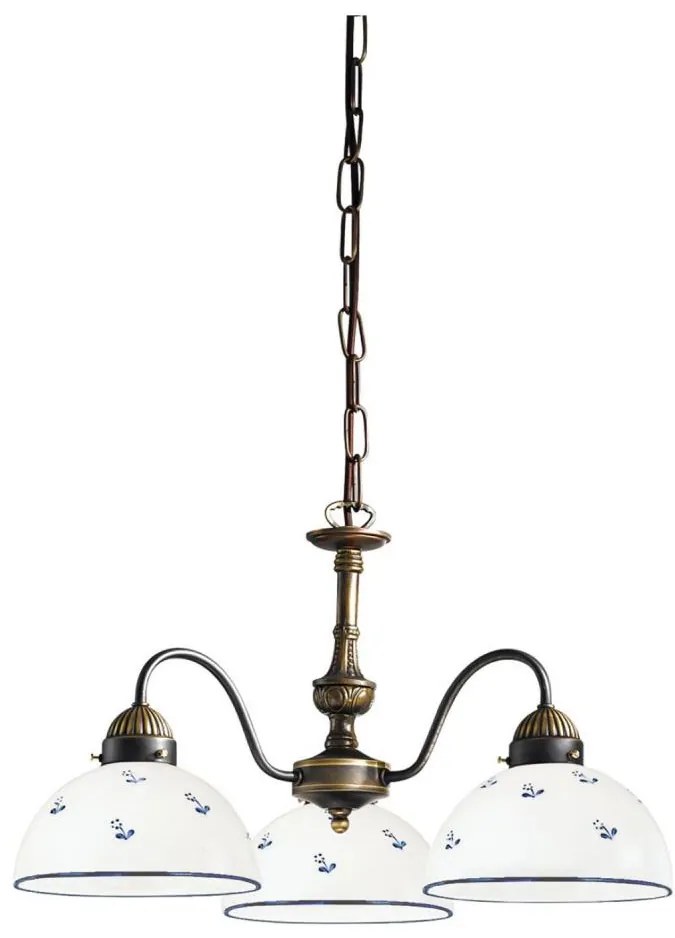 Kolarz 731.83.16 - Luster na reťazi NONNA 3xE27/75W/230V modrá