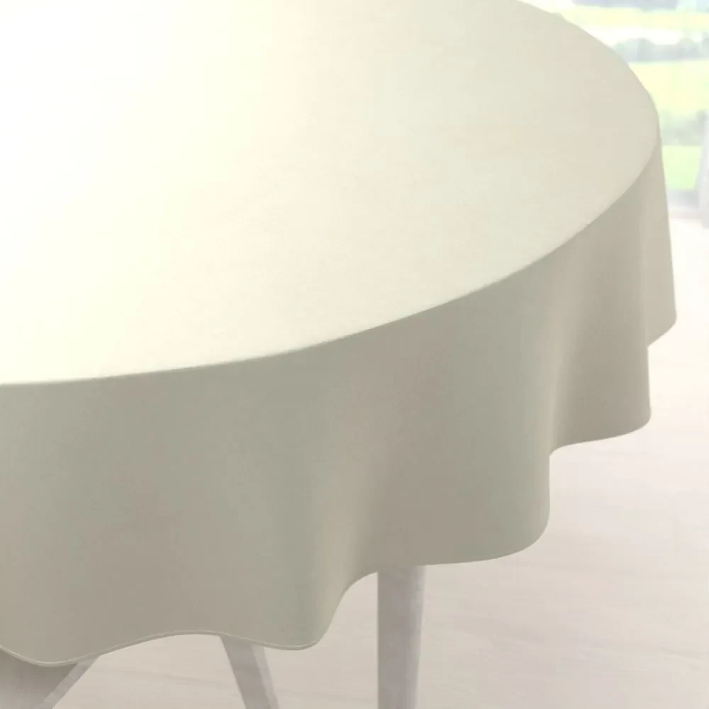 Biante Veľký zamatový okrúhly obrus Velvet Premium SVP-003 Smotanový Ø 250 cm