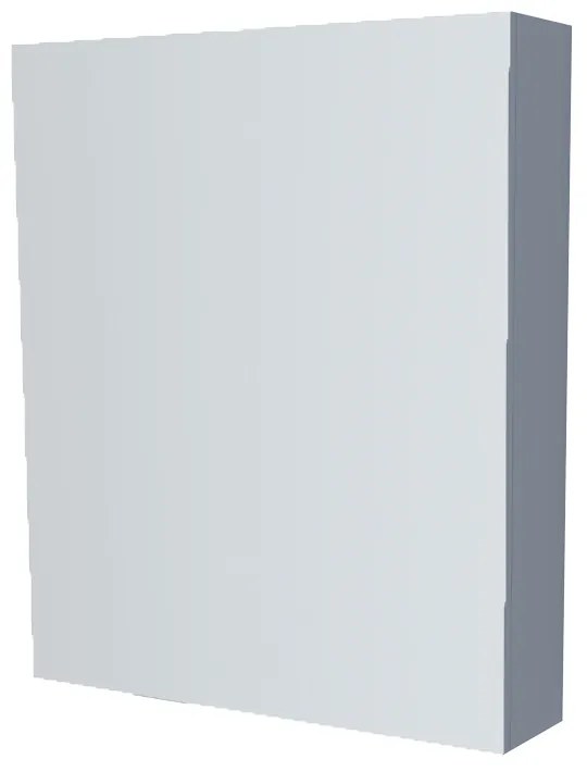 Mereo, Mereo Kúpeľňová zrkadlová skrinka 60 cm, galerka, 1x dvierka ľavá, Multidecor, Monumentálna sivá, MER-CN798G61MSO1