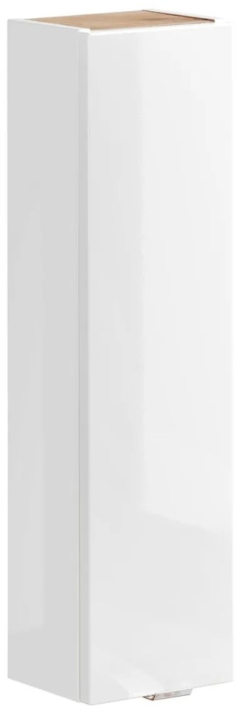 Comad Závesná kúpeľňová skrinka Capri 830 1D biely lesk/dub kraft zlatý
