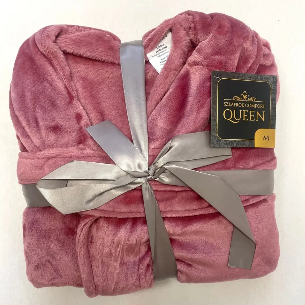 Župan z mikrovlákna Queen Ružový TiaHome - S