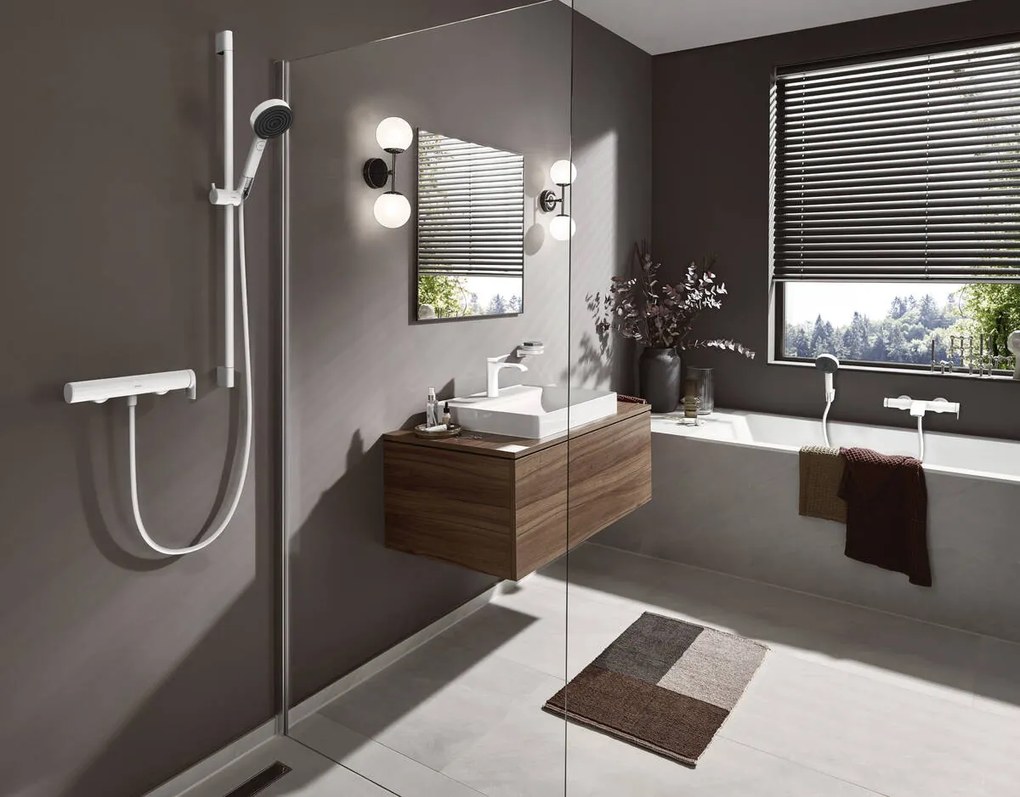 Hansgrohe Vivenis, umývadlová batéria 80, s výpustom, EcoSmart, biela matná, HAN-75010700