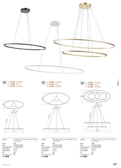 Redo 01-3340 - LED stmievateľný luster na lanku LEO LED/67W/230V biela