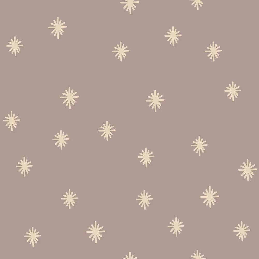 DEKORNIK Simple Irregulars Stars On Mocca Background - Tapeta