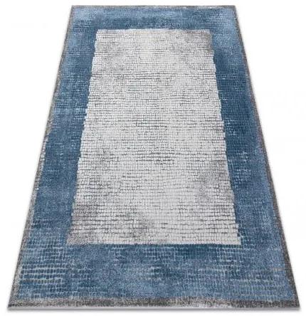 Moderný koberec NOBLE 9730 68 vzor rámu vintage - Štrukturálny, dve vrstvy rúna, krémová modrá Veľkosť: 140x190 cm