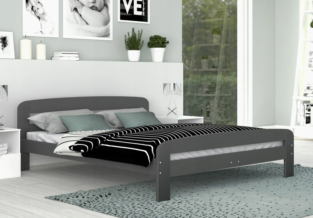 Posteľ DAVE 200x140 cm - šedá