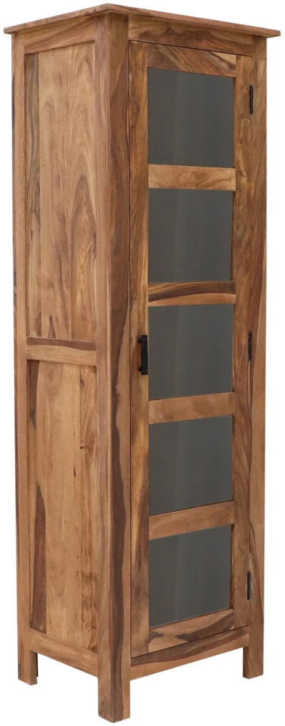 furniture-nabytek.cz - Vysoká vitrína z masívu palisander 60x180x45