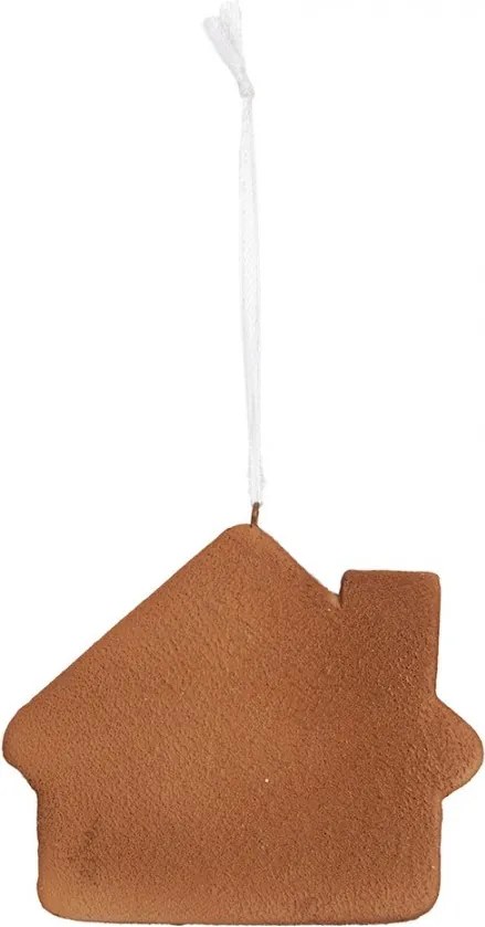 Závesná dekorácia ružová perníková chalúpka Frosted Ginger - 9*1*8 cm