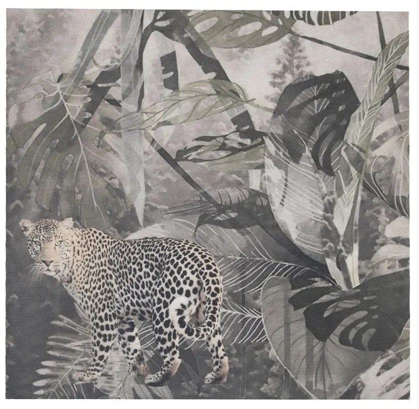 Nástenný zamatový panel Jungle Panther - 45 * 45 * 1cm