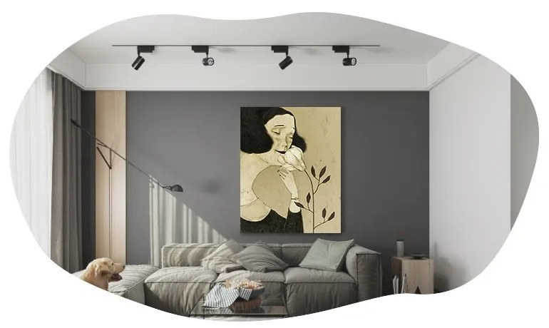 Dekoratívne nástenné zrkadlo Lossa 89x52 cm čierne