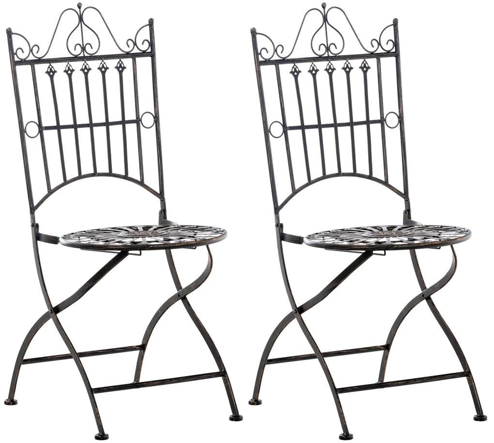 Kovová stolička Sadao (SET 2 ks) - Bronzová