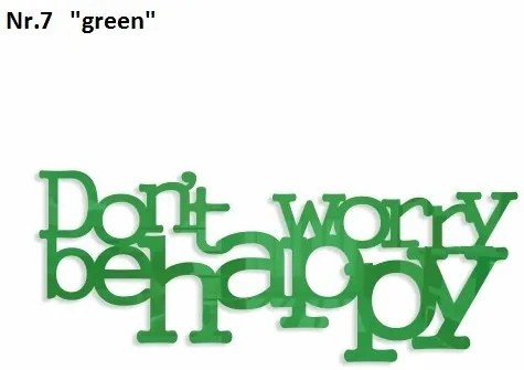 Don't worry be happy dekorácia na stenu čierna