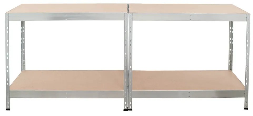 Bezskrutkový kovový regál RIVET BUDGET, 180x90x40, zinok