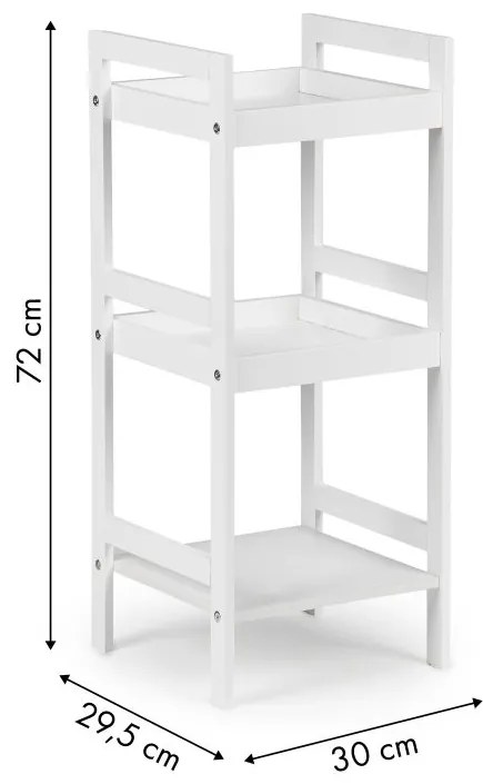 Univerzálny regál 72 cm do interiéru biela-hnedá