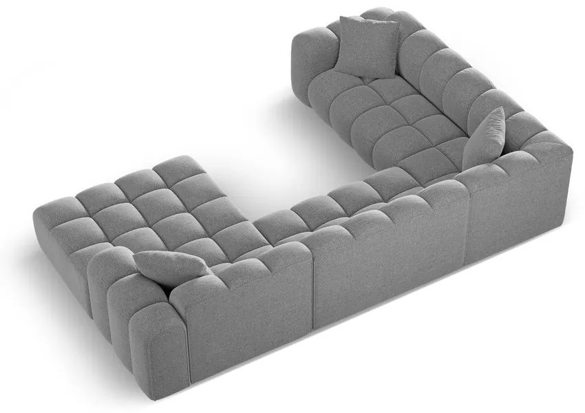 Svetlosivá ženilková rohová pohovka (ľavý roh/do tvaru "U") Treno – Cosmopolitan Design