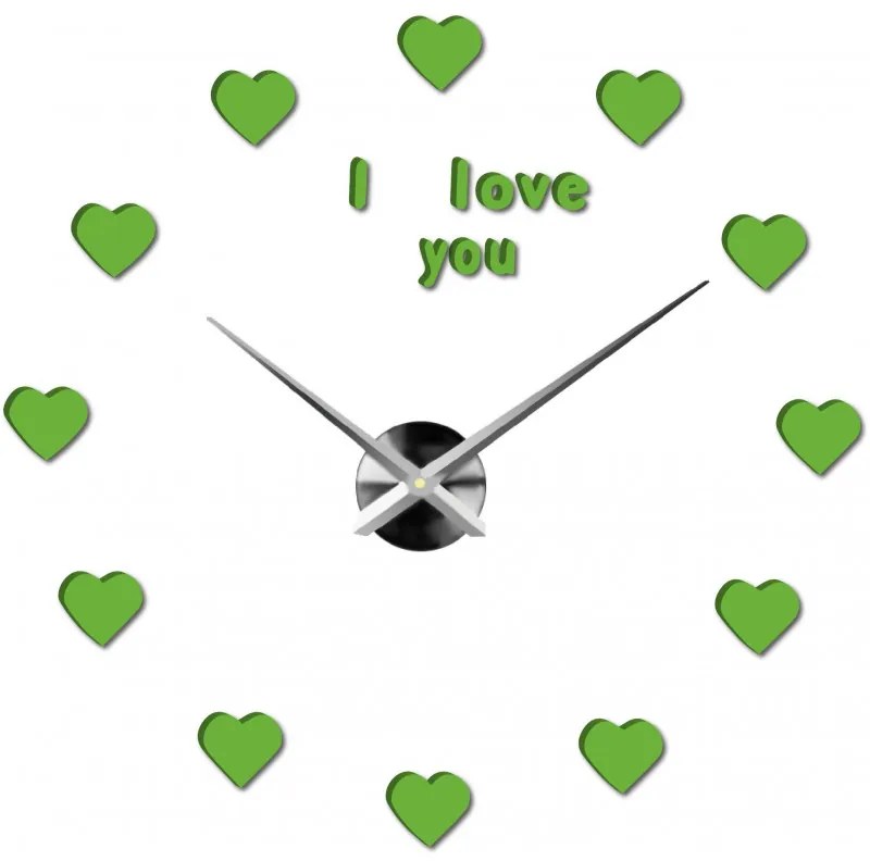Moderné nalepovacie nástenné hodiny | 3D hodiny 12P014-Wanduhr HEU-