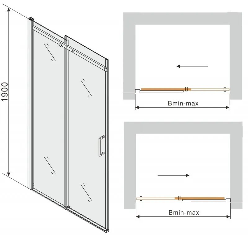 Sprchové dvere MEXEN OMEGA 120 cm