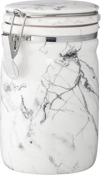 Porcelánová dóza s mramorovým dekorom Bloomingville Minimal, výška 17 cm