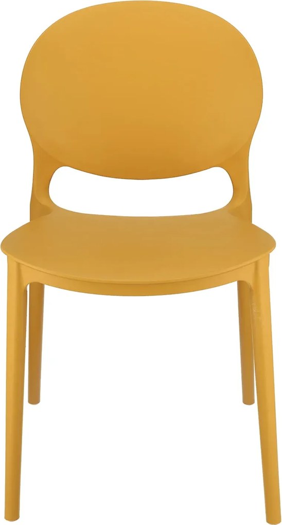JU Stolička JUSTIN, plastová, horčicová