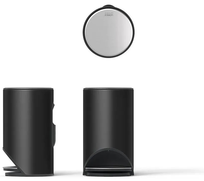 Matne čierny nášľapný kovový odpadkový kôš 10 l Arc – Joseph Joseph