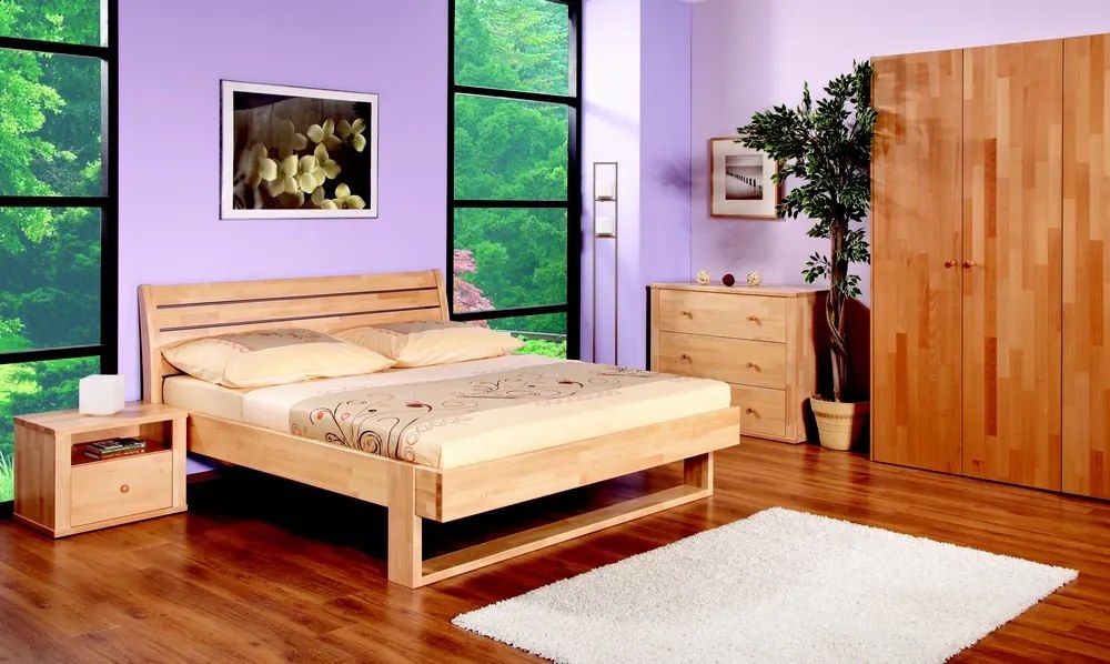 Posteľ Alma 180x200 cm, prírodný buk