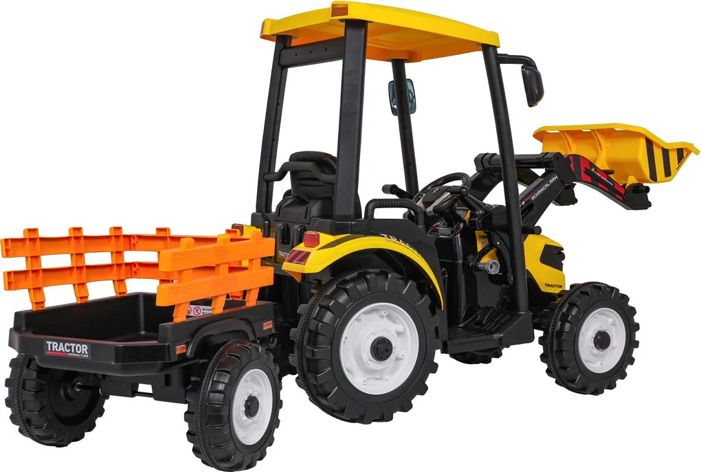 Ramiz MEGA Traktor D68 s prívesom žltý