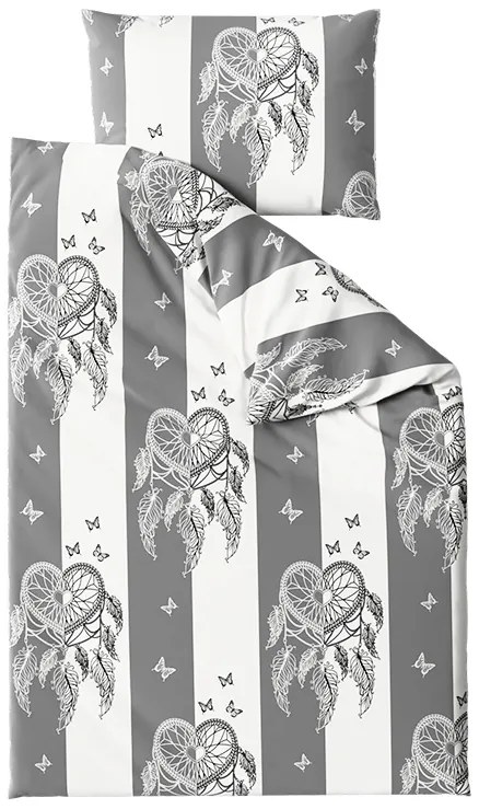 Bavlnené obliečky TIRLAN sivo-biele Rozmer obliečky: 70 x 90 cm | 140 x 200 cm