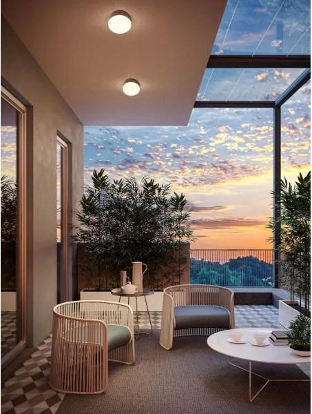 Redo 90496 - LED Vonkajšie stropné svietidlo URANIA LED/10W/230V 3000K IP65 hnedá