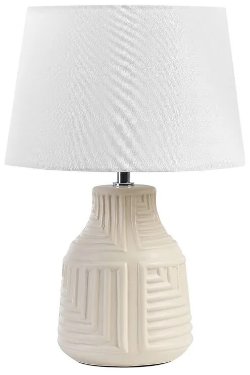 Keramická stolná lampa béžová OZAMA Beliani