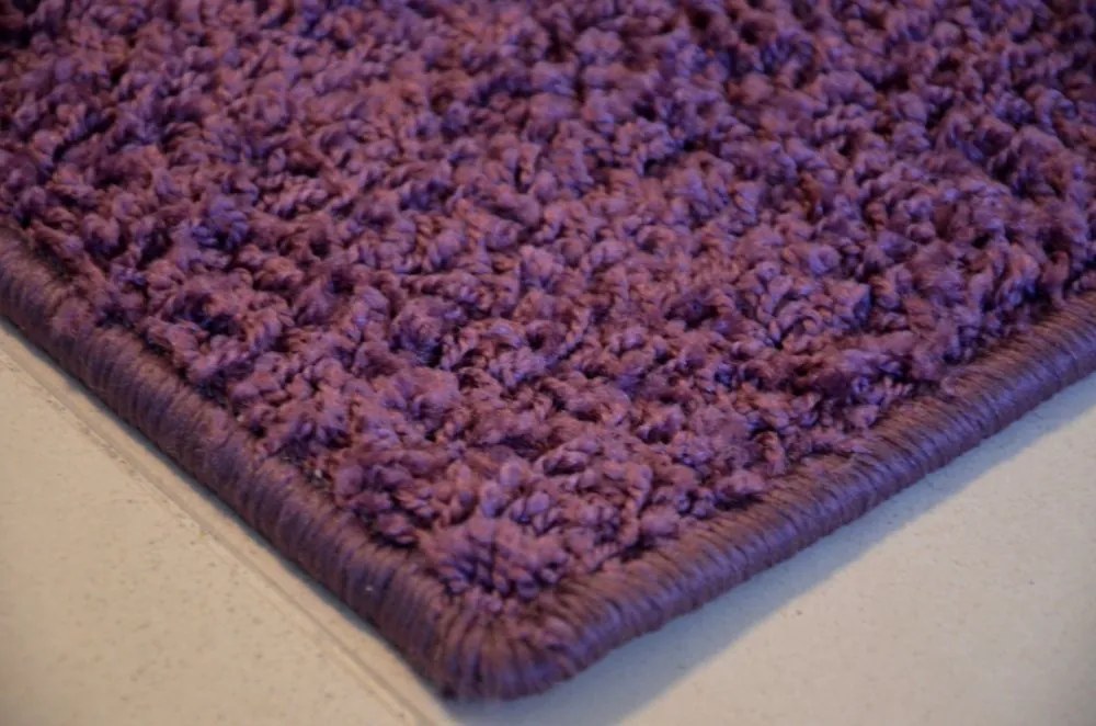 Vopi koberce Metrážny koberec Color Shaggy fialový - Rozmer na mieru bez obšitia cm