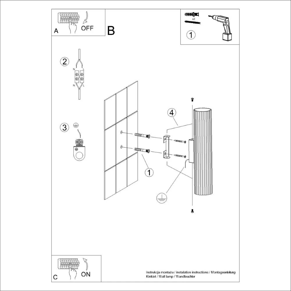 Krémové nástenné svietidlo Gleam – Nice Lamps