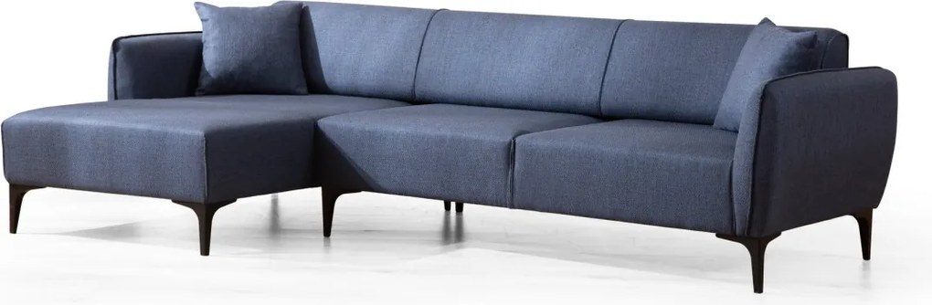 Rohová sedací souprava Belissimo 270 cm modrá levá
