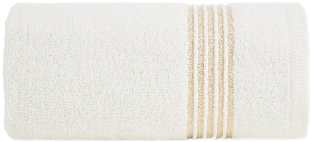 BAVLNENÝ UTERÁK LILA 30X50 CM KRÉMOVÁ