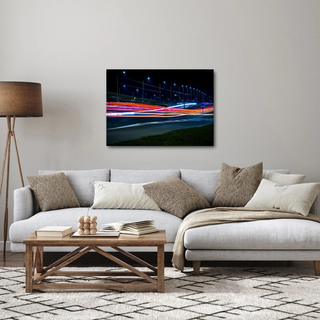 Obraz nočného mesta (70x50 cm)