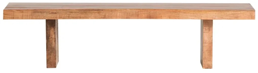 furniture-nabytek.cz - Masivní lavice Country z mangového dřeva, lakovaná, hnědá – 190 cm