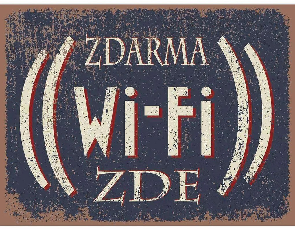 Ceduľa Zdarma Wifi Zde