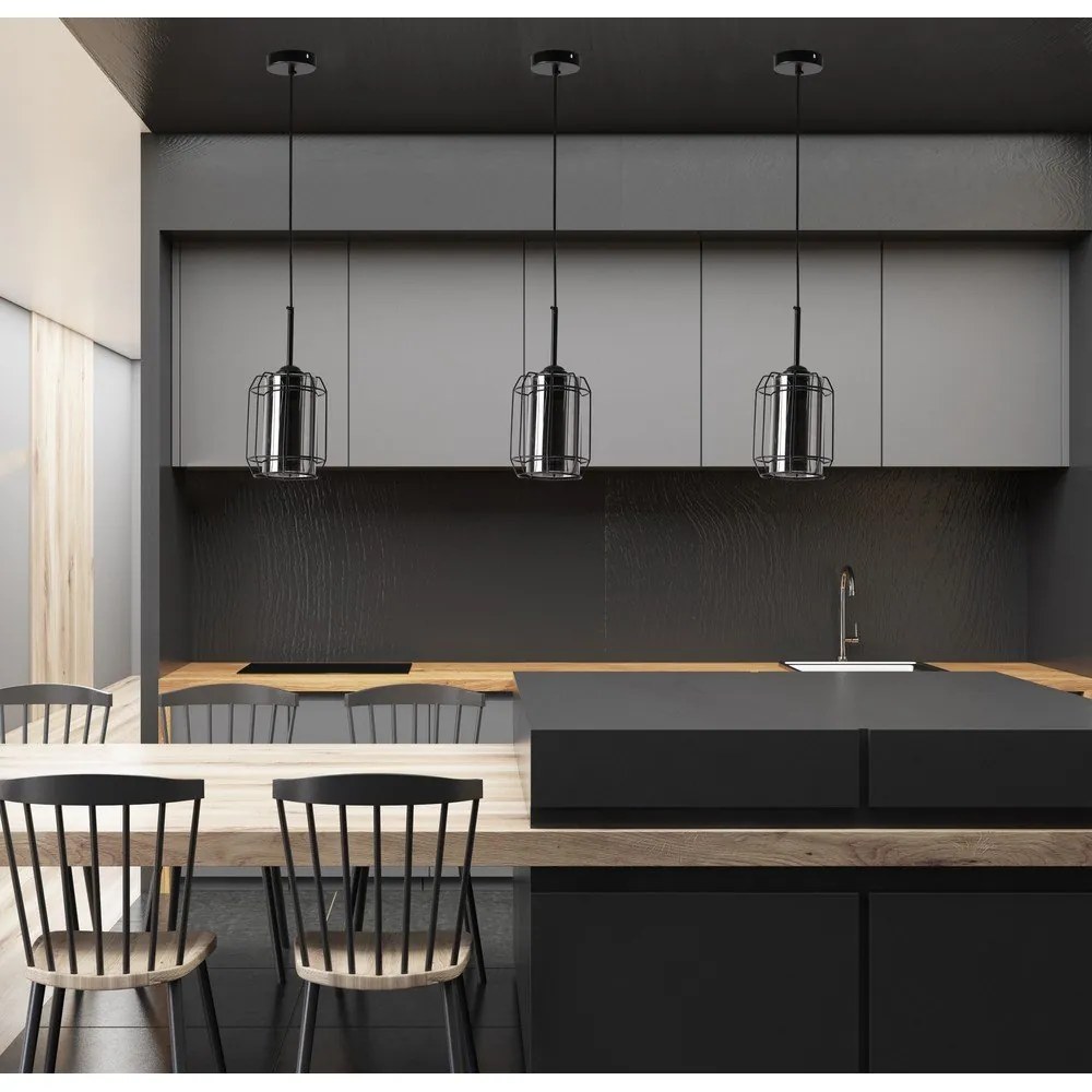 Čierne závesné svietidlo ø 15 cm Jonera - Candellux Lighting