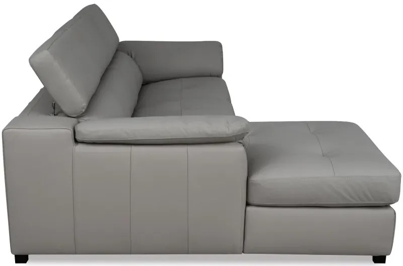 Kožená rohová sedacia súprava LOREN II, Ľavá, biela (madras - 122 white)