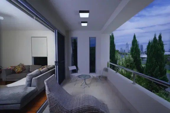 LED vonkajšie stropné svietidlo Casper Square 3000K čierne