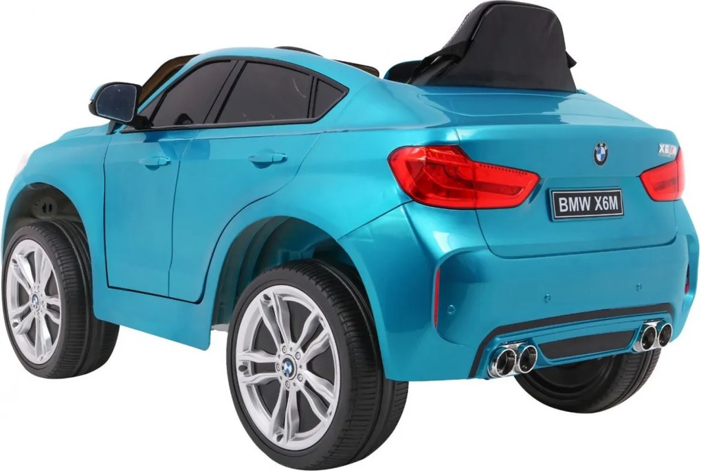 Ramiz Detské elektrické autíčko BMW X6M lakované - modré SUV + diaľkové ovládanie