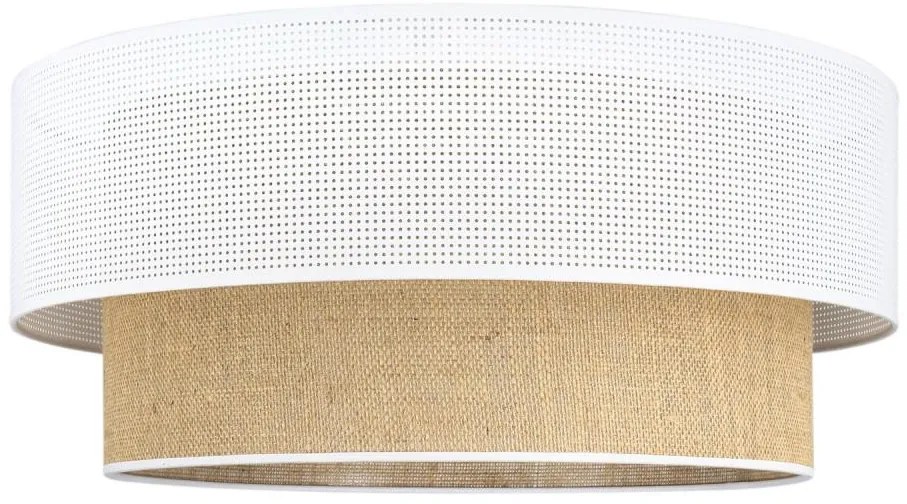 Stropné svietidlo BORHO 1xE27/60W/230V Ø 40 cm biela/juta