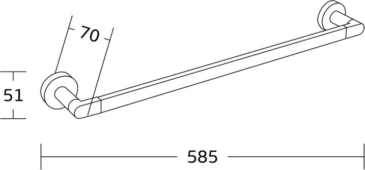 Mexen Tiber, kúpeľkový držiak, chrómová, 7050524-00