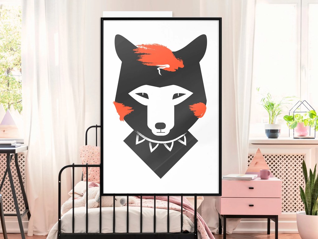 Artgeist Plagát - Polite Fox [Poster] Veľkosť: 20x30, Verzia: Zlatý rám