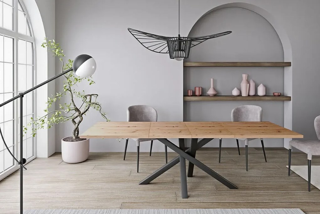 Rozkladací jedálenský stôl SUTHERLAND Dub Artisan 160 - 260 cm
