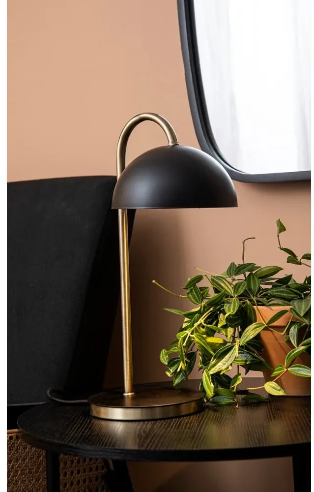 Stolová lampa v matnečiernej farbe Leitmotiv Decova